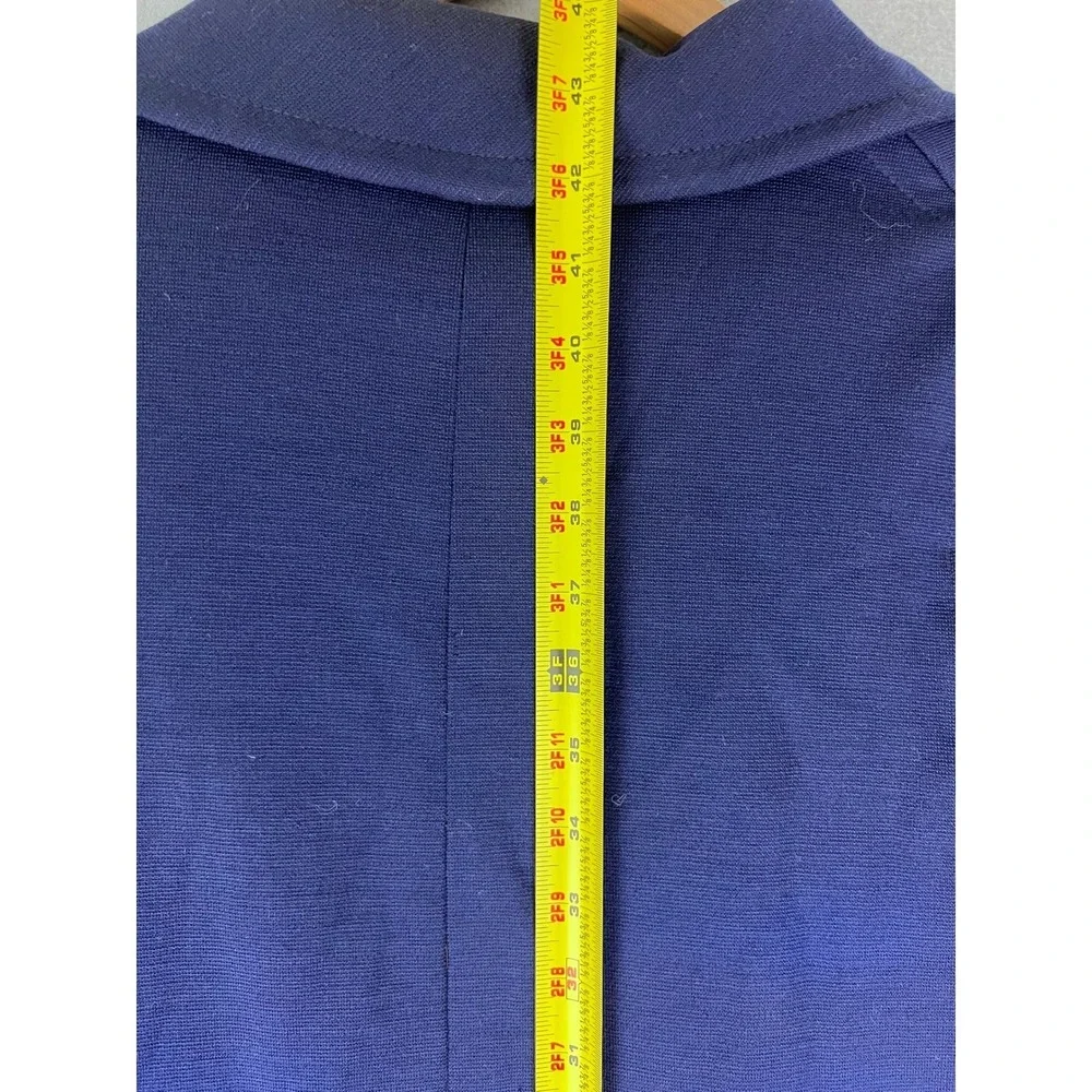 Vintage Royal Blue Cape Coat Military Frog Closure Ombre Lining Peter Pan Collar